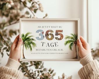 Creative retirement money gift: Gift template for colleagues (man and woman) to print yourself, retirement money gift