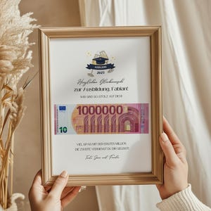 Regalo personalizzato in denaro per la formazione da stampare - Congratulazioni per la laurea - Regalo fai da te per l'esame finale