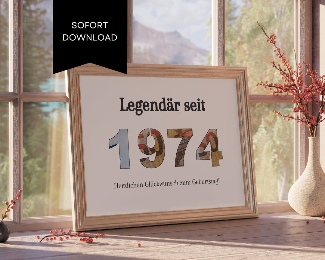 Originelle Geldgeschenkidee zum 50. Geburtstag 1974 Vorlage zum