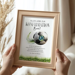 Gerahmtes Geldgeschenk zur Konfirmation, moderne christliche Geschenkidee als stilvolle Geldgeschenk Vorlage zum Ausdrucken