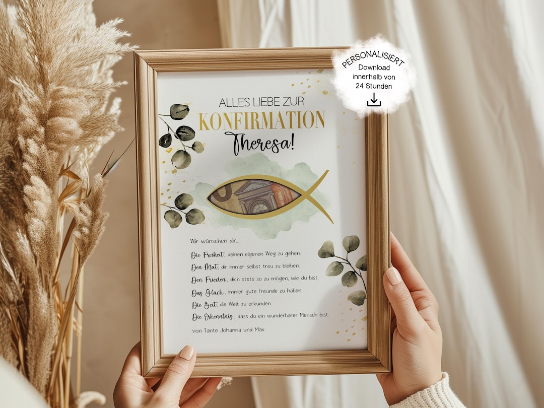 Joycabin Confezione Regalo In Legno Per Denaro - Con Provetta E Spago, Per Cresima, Comunione, Compleanno, Idea Regalo Originale Per Ragazze E Ragazzi