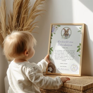 Carta única y personalizable del Conejito de Pascua: ¡regalo perfecto de Pascua! ¡Felices Pascuas con la tarjeta de Pascua del Conejito de Pascua!