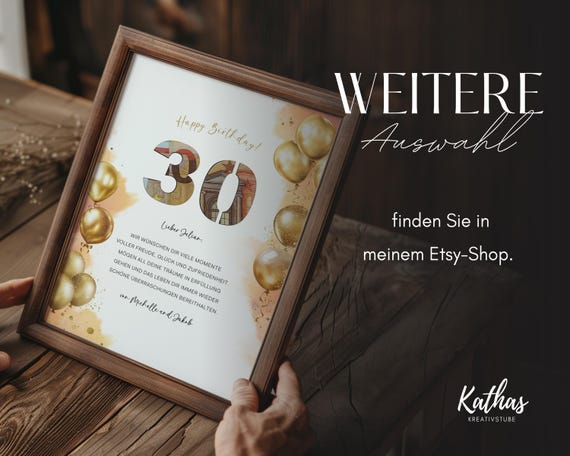 30. Geburtstag Geschenkset - Kreative Geldgeschenk-Idee Mit Glasstern