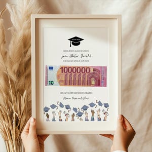 Abitur Geldgeschenk personalisiert - Geschenkidee Abitur 2025 zum selbst Ausdrucken, Abitur 2025 Geldgeschenk Mädchen und Junge