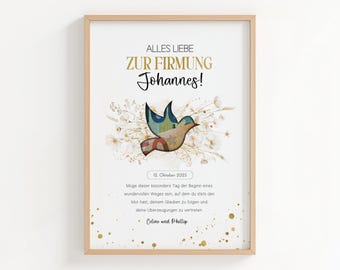 Personalized Confirmation Money Gift – PDF Gift Template for Confirmation for Girls & Boys, Modern Confirmation Gift to Print