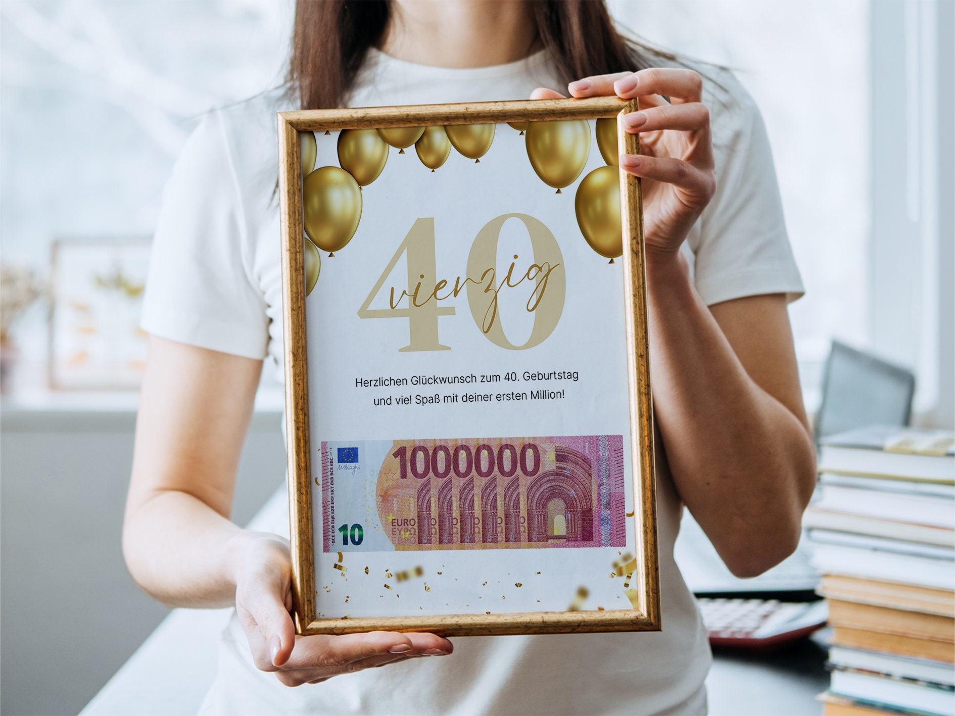 Geldgeschenk zum 40. Geburtstag Vorlage zum Ausdrucken