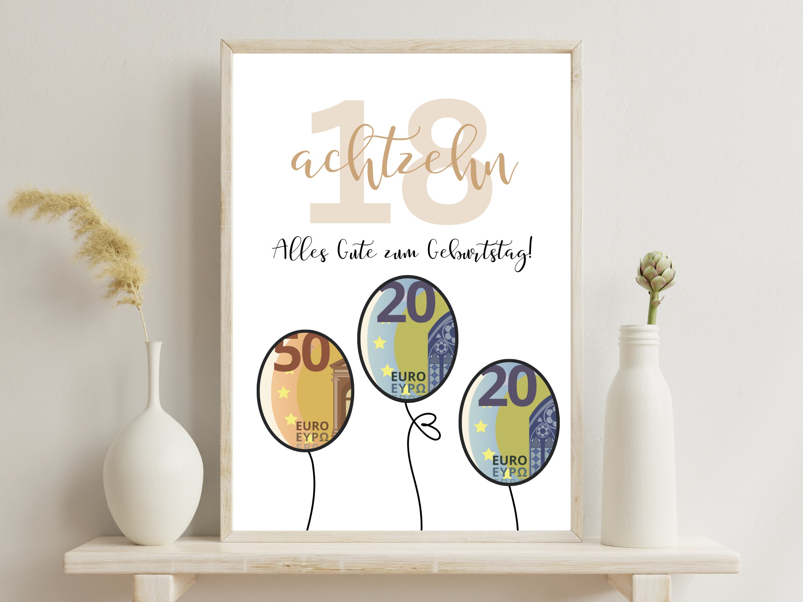 Geldgeschenk zum 18. Geburtstag Zum Ausdrucken & Last Minute Etsy.de