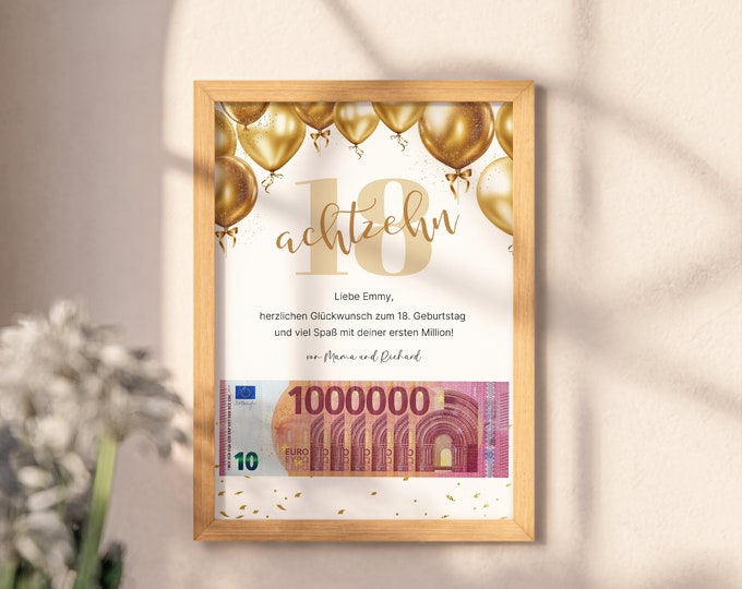 UK Greetings Geburtstagskarte Zum 18. Für Tochter – Mit Goldfolie & 3D-Ballon, Inkl. Umschlag