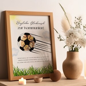 Communion money gift for boys and girls in football look cool templates to print yourself image 9