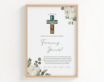 Personalized money gift for Confirmation, printable at home