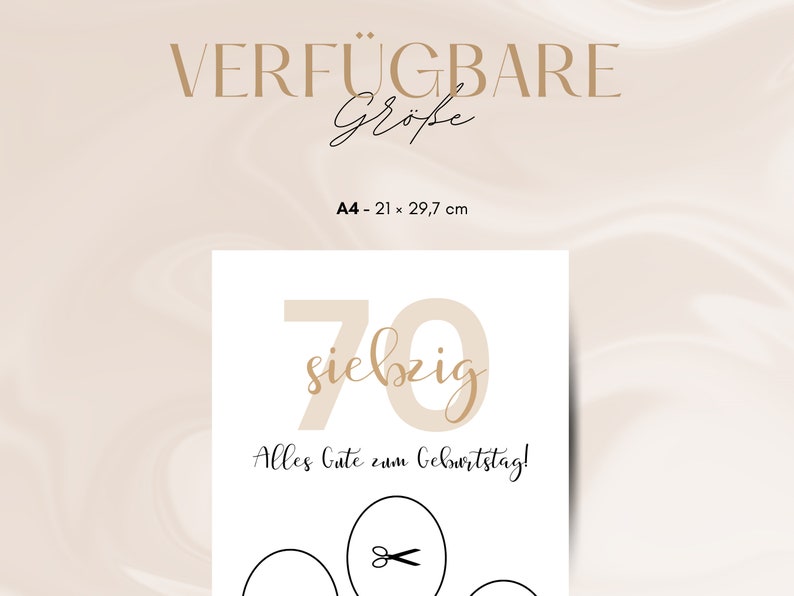 Geldgeschenk zum 70. Geburtstag Zum Ausdrucken & Last Minute Etsy.de