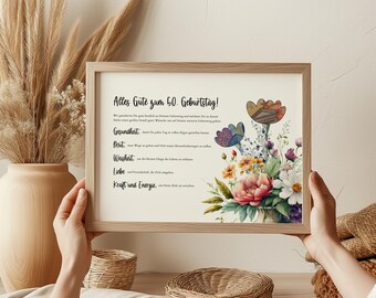 Original money gift idea for a 50th birthday - template for self-printing, last minute money gift for a 50th birthday