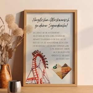 Money gift youth consecration rollercoaster, PDF template for printing, inspiring gift for youth consecration