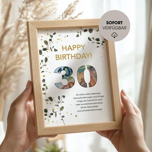 Personalizable money gift for the 30th birthday - To print and give away, last minute gift money