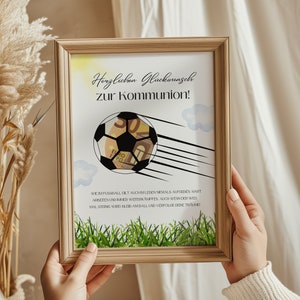 Communion money gift for boys and girls in football look cool templates to print yourself image 6