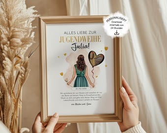 Argent offert pour la confirmation d'une fille – Téléchargement PDF numérique, idée cadeau personnalisée disponible en quelques heures