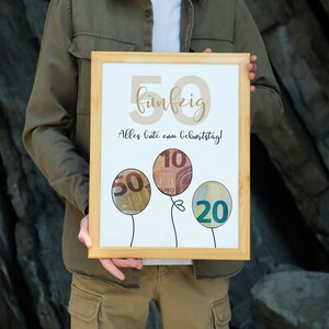 Geldgeschenk zum 50. Geburtstag Zum Ausdrucken & Last Minute erhältlich