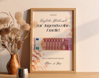 Money gift for the youth consecration - digital download for printing | Personalized DIY gift idea to make yourself