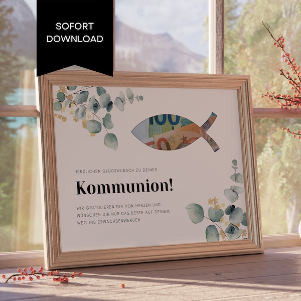 Kommunion Geschenk für Mädchen & Jungen | personalisiertes Kommunionsgeschenk | Digitaler Download