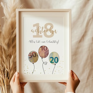 Regalo en efectivo por el cumpleaños número 18 para niños y niñas, disponible de inmediato