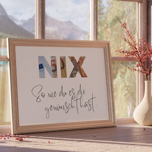Geldgeschenk Geburtstag "NIX,So wie du es dir gewünscht hast"