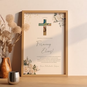 Make your own personalized money gift for confirmation - suitable for godchild, boy, girl, to print out yourself