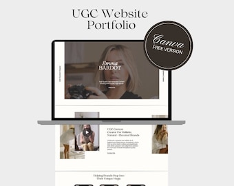 Modelo de Portfólio UGC do Canva, Site para Criadores de Conteúdo (Download Digital)