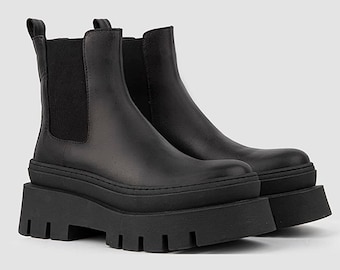 Botas Chelsea de piel auténtica para un estilo refinado de THEVISION