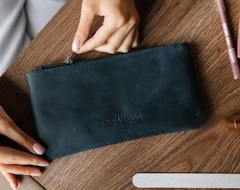 Handmade customizable leather pouch by THEVISION