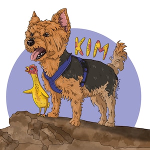 Personalisiertes Hundeportrait vom Foto, Haustier Portrait, Zeichnung vom Foto, personalisiertes Geschenk, digitale Illustration