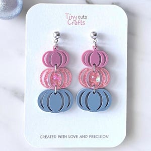 Glitter Pumpkin Earrings: Fall Harvest Dangle Earrings