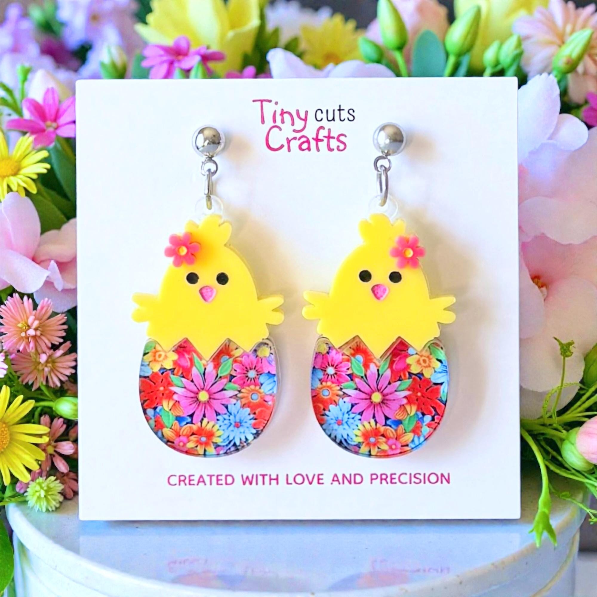 Chicken Earrings In 925 Sterling Silver By Amanda Coleman