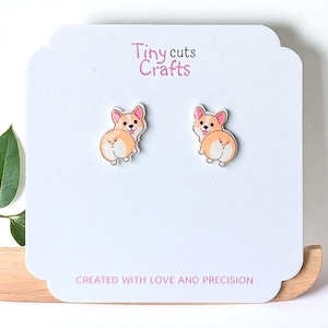 Adorable corgi butt earrings | Cute Dog Earrings | Corgi Butt Studs | small Dog Mom Gift | Pet Lover Jewelry | Birthday Gift for Her