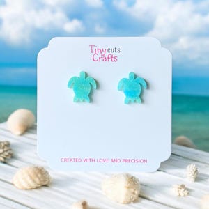 Sea Turtle Stud Earrings | Ocean Animal Studs | Beach Mini Earrings | Cute Turtle Earrings | Gift for Her | Summer Earrings | Coastal gift