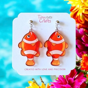 Clownfish Earrings | Tropical Fish Jewelry | Ocean-Themed Earrings | Sea Life Accessories | Cute Fish Dangles | Summer Beach Jewelry