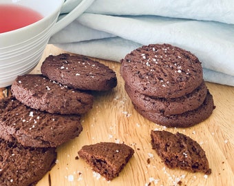 Chocolate Delight Cookies with Extra Fine Salt
