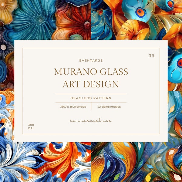 Murano Glass Art Design, Digital Art, Commercial Use scrapbooking, or web backgrounds