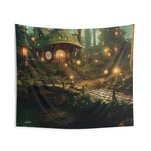 Mystical Grove Tapestry: Enchanting Wall Hanging for a Magical Décor Accent