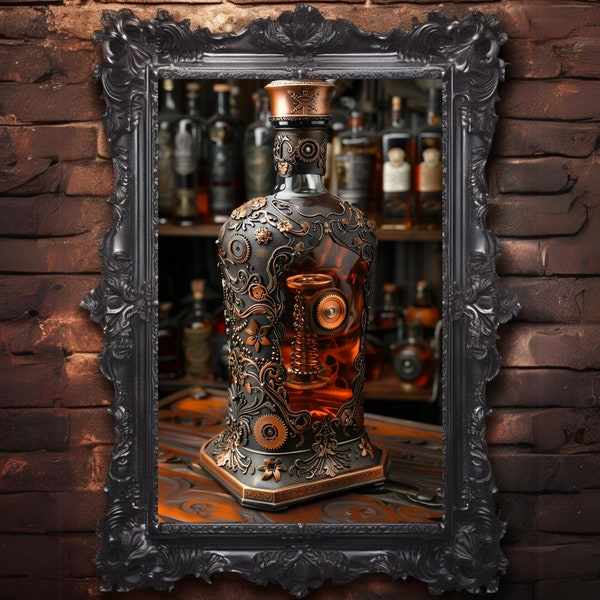 Clockwork Elixir: Limited Edition Ornate Steampunk Bottle