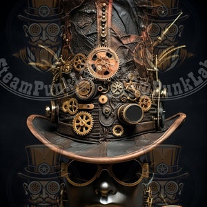 Steampunk Hat, Retro-Futuristic Accessory for a Timeless Look / Chapeau Steampunk, Accessoire Rétro-Futuriste pour un Look Intemporel