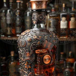 Clockwork Elixir: Limited Edition Ornate Steampunk Bottle