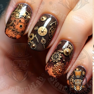Steampunk-Inspired Nail Art: Gears and Glamour for Your Fingertips