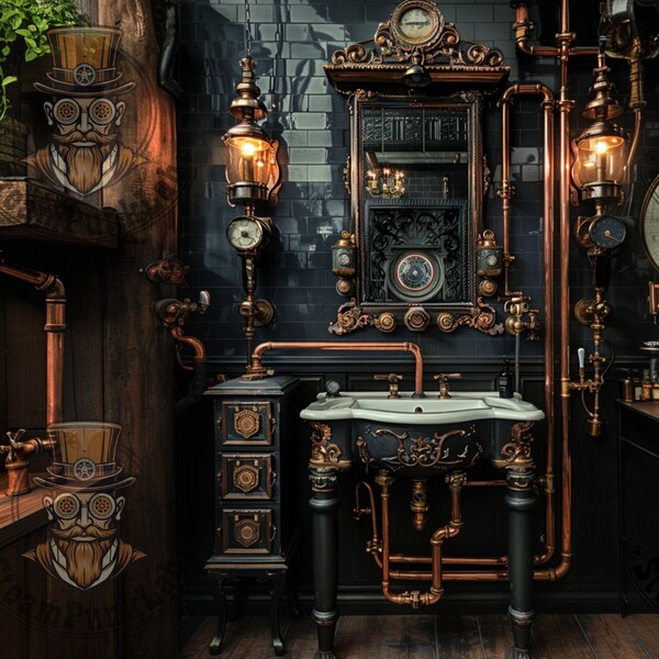 Steampunk Bathroom - Etsy