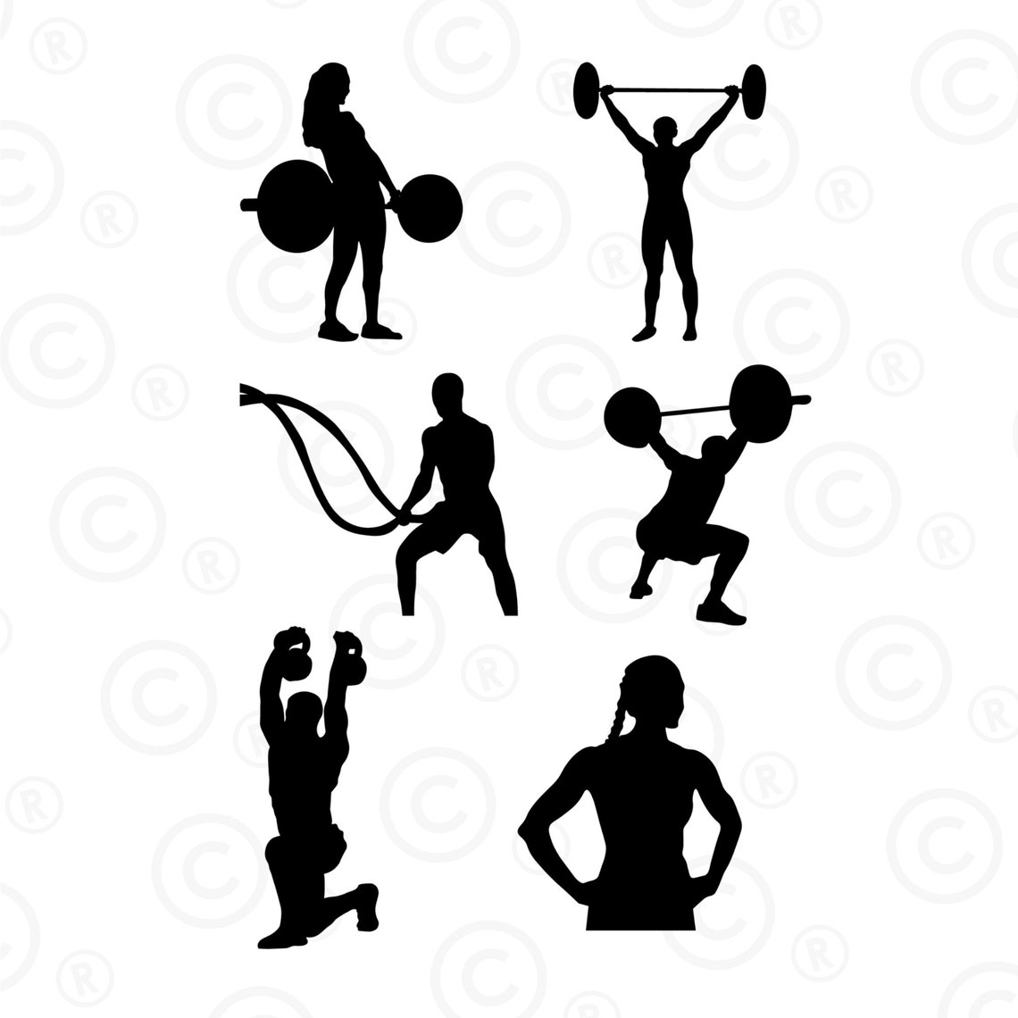 Gym Silhouette Svg Instant Download SVG JPG PDF Png Etsy