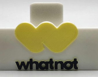 Whatnot (White W/text) Adjustable Card Stand