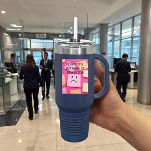 Funny ADHD Travel Mug: 40oz Insulated Stainless Steel Tumbler