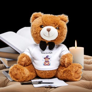 Regalo orsacchiotto ADHD: peluche umoristico neurodivergente - &quot;Le coccole mi aiutano a concentrarmi&quot;