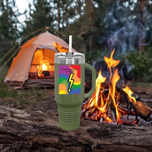 Neurodivergent Pride Travel Mug: 40oz Insulated Stainless Steel Tumbler