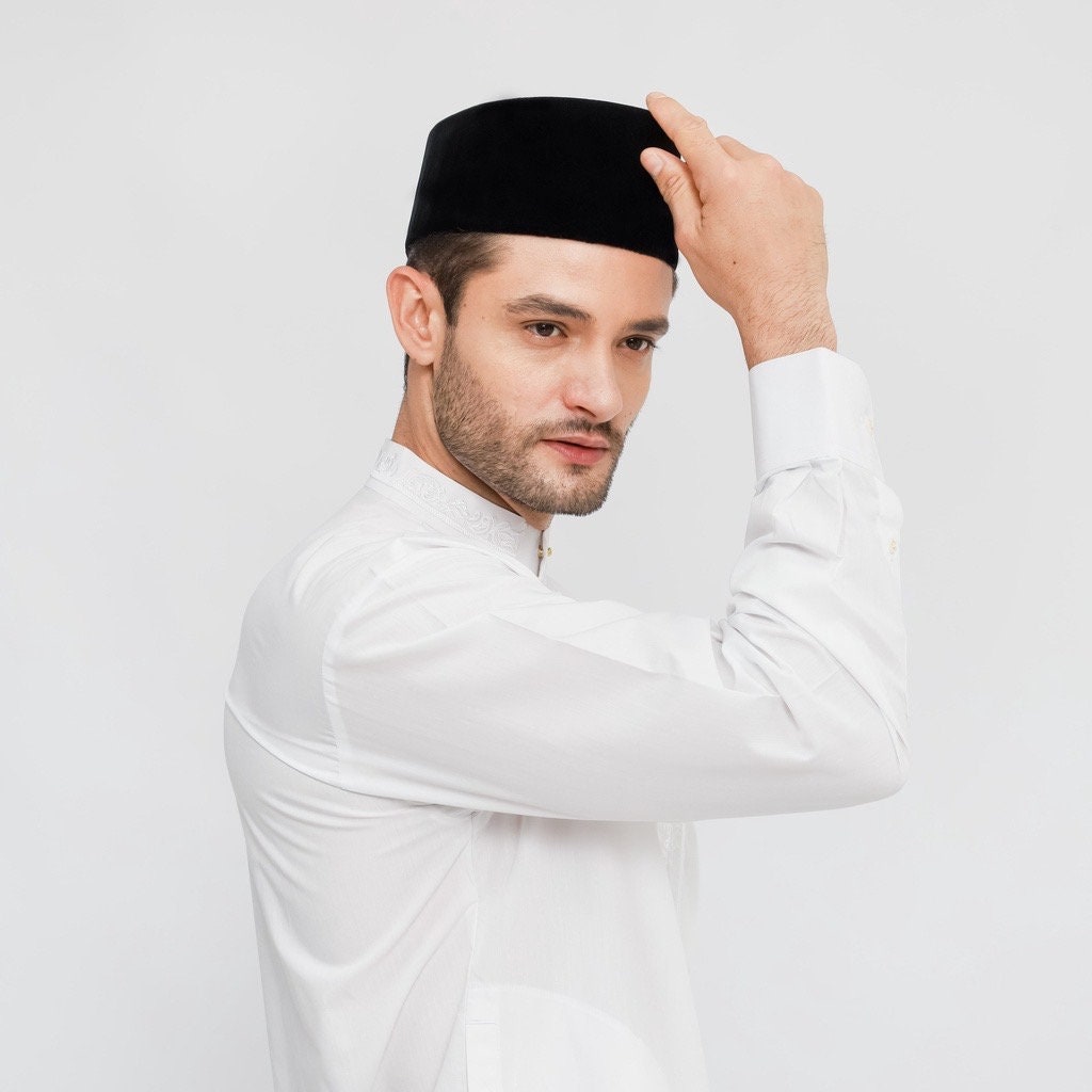 Songkok Peci BHS Classic Black Muslim Prayer Hat, Islamic Caps, Muslim