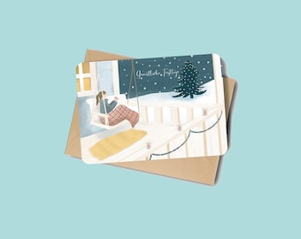 Weihnachtskarte  &quot;GEMÜTLICHE WEIHNACHTEN&quot;